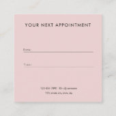 Modern Chic Abstract Roze Haar Stylist Afsprakenkaartje (Achterkant)