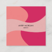 Modern Chic Abstract Roze Haar Stylist Afsprakenkaartje (Voorkant)