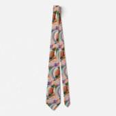 Modern Chic Abstract Terracotta Blauwgroen Stropdas (Voorkant)