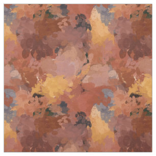 Modern Chic Abstract Terracotta Rust Brown Stof