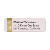 modern chic address label met scriptnaam (Voorkant)