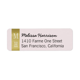 modern chic address label met scriptnaam