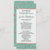 Modern Chic Aqua Roos Gold Glitter Hexagon Geo Programma (Voorkant / Achterkant)