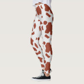 Modern Chic Ayrshire Koe Animal Print Patroon Leggings (Links)