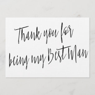 Modern Chic "Bedankt dat je mijn beste man bent" Bedankkaart