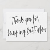 Modern Chic "Bedankt dat je mijn beste man bent" Bedankkaart (Voorkant)