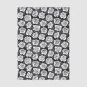 Modern Chic Black and White Rose Flower Pattern Tissuepapier (Voorkant)