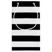 Modern Chic Black and White Wedding Klein Cadeauzakje (Achterkant)