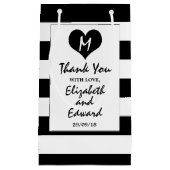 Modern Chic Black and White Wedding Klein Cadeauzakje (Voorkant)