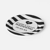 Modern Chic Black and White Wedding Papieren Bordje (Gekanteld)