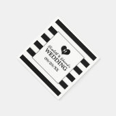 Modern Chic Black and White Wedding Servet (Hoek)