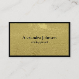 Modern Chic Black en Gold Foil Luxury Business Ca Visitekaartje