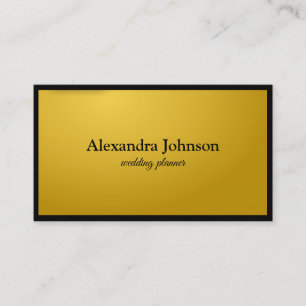 Modern Chic Black en Gold Foil Luxury Visitekaartje