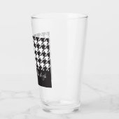 Modern Chic Black en White Houndstooth Glas (Links)