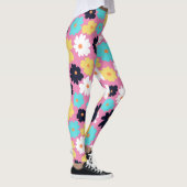 Modern Chic Bloemen Roze Leggings (Rechts)