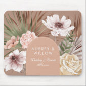 Modern Chic Bohemian Waterverf Boho Florals Arch Muismat (Voorkant)