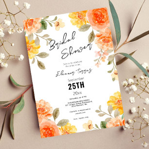Modern chic boho bright wild flower vrijgezellenfe kaart