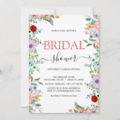 Modern Chic Boho Bright Wild Flowers Vrijgezellenf Kaart (Voorkant)