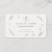Modern Chic Boho Manicurist Artist Nail Tech Visitekaartje (Voorkant)