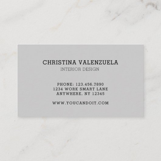 Modern Chic Botanical Greenery Visitekaartje (Achterkant)