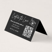 Modern Chic Capture The Love QR code Folded Card (Front)