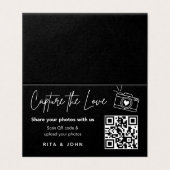 Modern Chic Capture The Love QR code Folded Card (Outside Unfolded)