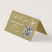 Modern Chic Capture The Love QR code Folded Card (Front)