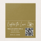Modern Chic Capture The Love QR code Folded Card (Outside Unfolded)