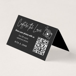 Modern Chic Capture The Love QR code Folded Card Kaart