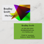modern chic colorful geometric visitekaartje (Voorkant / Achterkant)