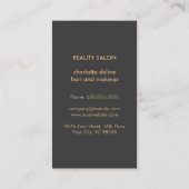 Modern Chic Copper Grey Hair en Makeup Visitekaartje (Achterkant)