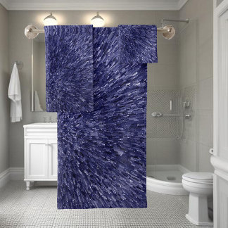 Modern, chic design in dark blue, glitter effect bad handdoek