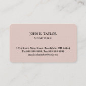 Modern chic elegant notaris public visitekaartje (Achterkant)