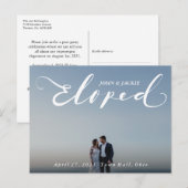 Modern Chic Eloped Wedding Post-Party Uitnodiging (Voorkant / Achterkant)