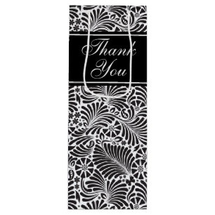 Modern Chic Floral Pattern - Gepersonaliseerd Wijn Cadeautas