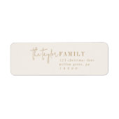 Modern chic | Gold Family Return Adres Label (Voorkant)