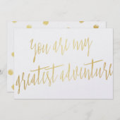 Modern Chic Gold "Je bent mijn grootste avontuur" (Voorkant / Achterkant)