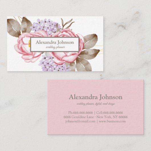 Modern Chic Gold Leaf Folie Luxe Visitekaartje (Voorkant / Achterkant)