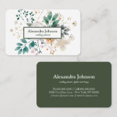 Modern Chic Gold Leaf Folie Luxe Visitekaartje (Voorkant / Achterkant)