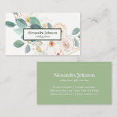 Modern Chic Gold Leaf Folie Luxe Visitekaartje (Voorkant / Achterkant)