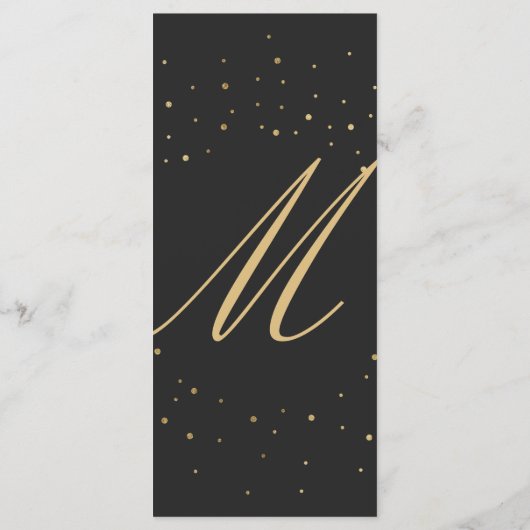 Modern Chic Gold Speckled sur le programme de mari (Dos)