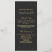 Modern Chic Gold Speckled sur le programme de mari (Devant)