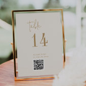 Modern Chic  Goud QR Code Tafelnummer
