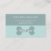 Modern Chic Green Dog Bone Klantenkaartje (Achterkant)