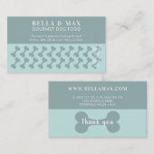 Modern Chic Green Dog Bone Klantenkaartje (Voorkant / Achterkant)