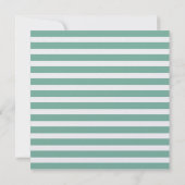 Modern Chic Green White Stripes roze Sweet 16 Kaart (Achterkant)