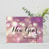 Modern Chic Happy New Year's Eve Party Kaart (Staand voorkant)