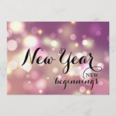 Modern Chic Happy New Year's Eve Party Kaart (Voorkant)