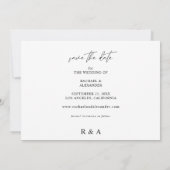 Modern Chic Horizontaal foto sparen het Wit van de Kaart (Achterkant)