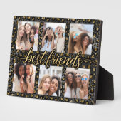 Modern Chic Leopard Best Friends Photo Collage Fotoplaat (Zijkant)